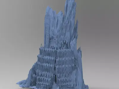 Dantes underworld Purgatory Mountain city  3D model