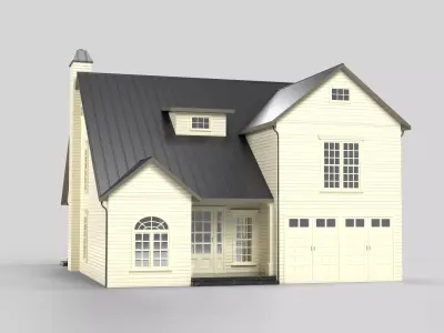 Cottage House Design 04T5 Low-poly 3D model
