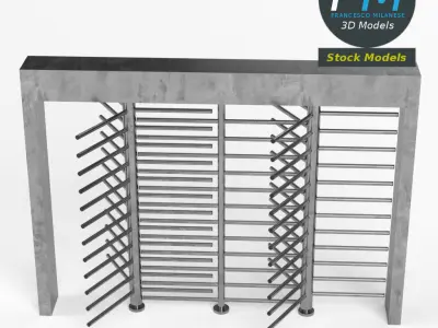 Double revolving gate 3D model