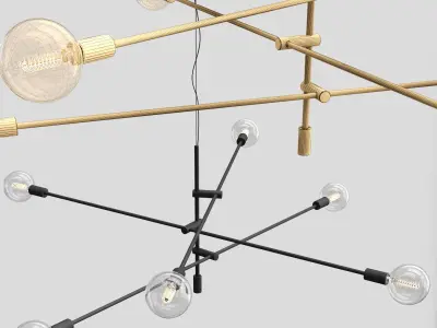 Vintage Edison Bulb Pendant Lamp 3D model