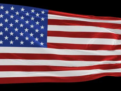 USA flag 3D model