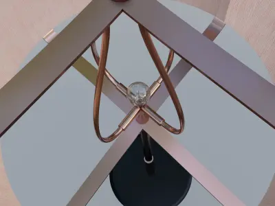 Bedside Lamp Rose Golden  Low-poly 3D model