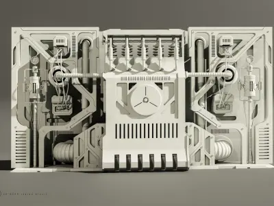 Sci-fi architecture panels Vol 01 3D model