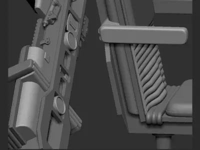 Millennium Falcon Chair for Cockpit Jazzinc upgrade 6th Scale  3D model