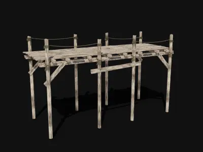 HARBOR HARBOUR PIER CONSTRUCTION DOCKS BRIDGE PORT AAA BUILDER Low-poly 3D model