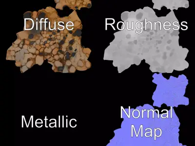 Rustic Cobblestone Texture model pack Texture