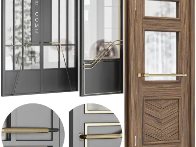 Set Technical Door 02 3D model