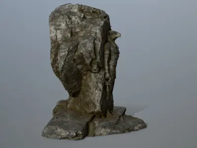 horus rock Low-poly 3D model