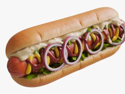  Stylized Hot Dog Cinematic Hotdog 