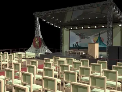 Outdoor Stage Model  3D model