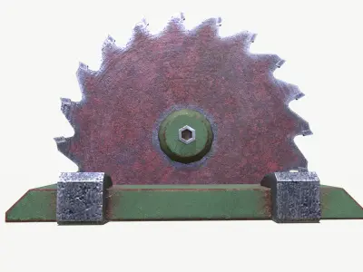 Saw Blade Trap Low-poly 3D model