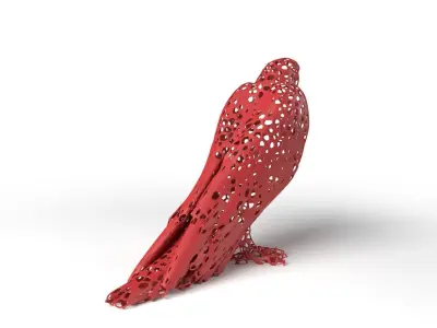 Parrot Voronoi Low-poly 3D model