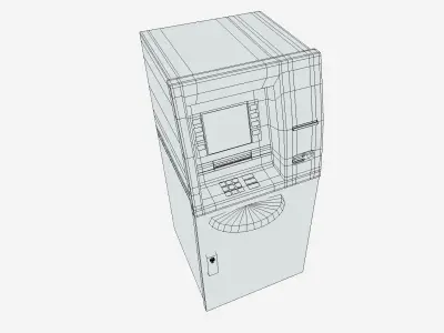 ATM Cash Machine Low-poly 3D model
