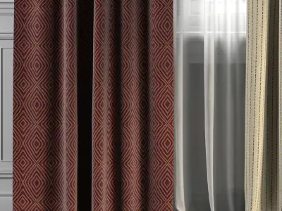 Curtain Set 175 3D model