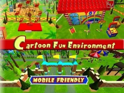 Cartoon Fun Environment Low-poly 3D model
