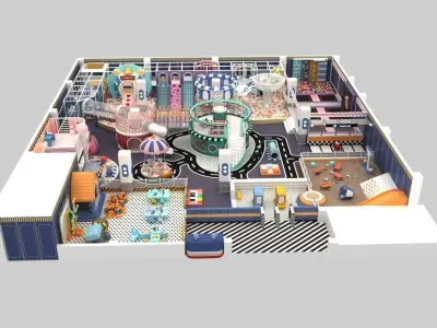 Indoor amusement park  playground 3D model