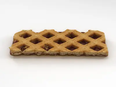 Short Bread Wafer Biscuit 3D model