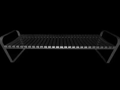 metal bench Low-poly 3D model order