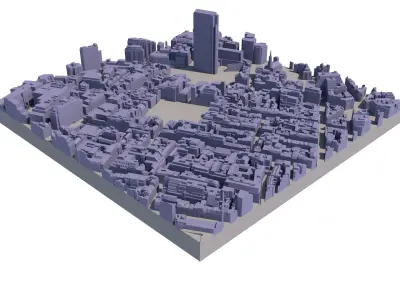 London city tile Level 2 block TQ2981 South East 3D model