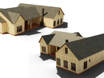 10 American House 3D Model Pack