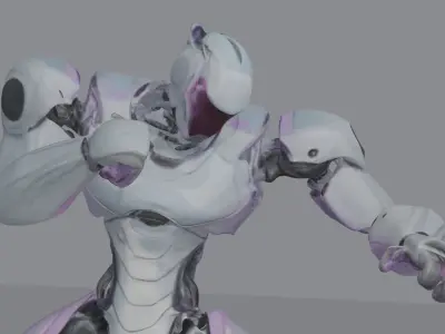 sci fi robo Low-poly 3D model