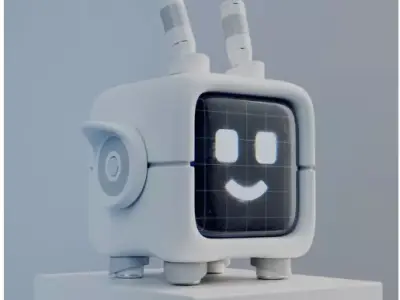 Cute Robot Low-poly 3D model Low-poly 3D model
