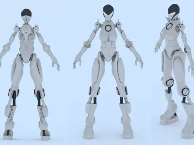 Female Robot 1 - FR01 3D print model