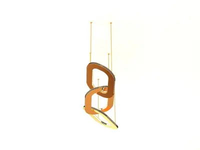 Golden Hanging Light 3D model