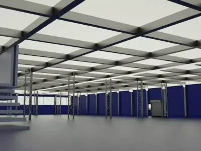 Small Warehouse 2 upper floors 3D model