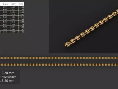 16 PIECES LIGHT WEIGHT LINK CHAIN FOR GIRLS  3D print model