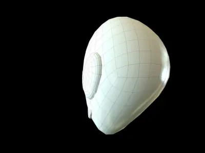 ALIEN EMOJI Low-poly 3D model