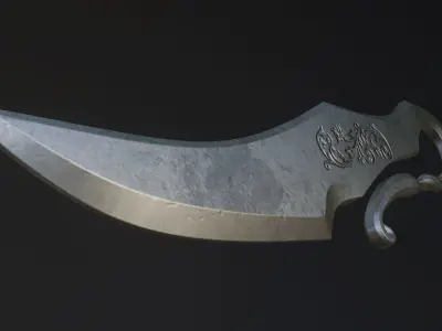 Turkish knife Low-poly 3D model