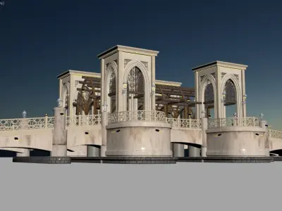 Souk Al Bahar Bridge 3D model