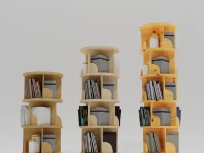 Bookshelf 3D model 12