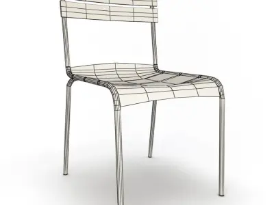 Luxembourg Metallic Table and chairs Fermob 3D model