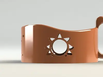 Keys Tray 8 Moon and Sun  3D print model