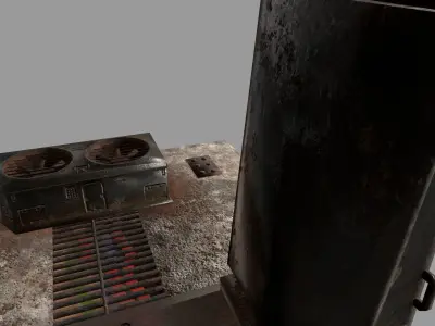 satalite old satellite dish Low-poly 3D model