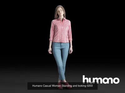 Humano 5-Pack - CASUAL - STREET - PEOPLE - 5x 3D models 02B