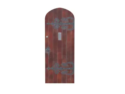Castle Door 04 Low Poly Realistic Low-poly 3D model
