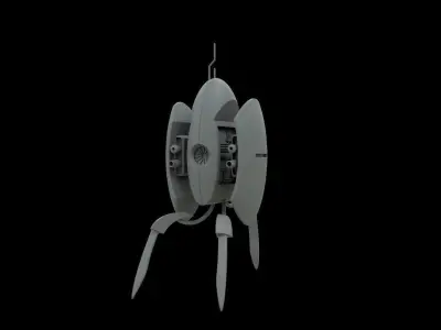 Portal 2 turret assembly 3D print model