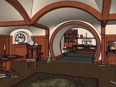 Hobbit House - The Lord of Rings 3D model