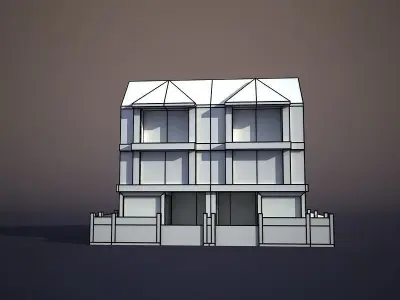 Apartment House 9 Low-poly 3D model