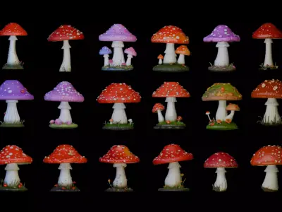 Giant Mushroom Megapack 3D print model