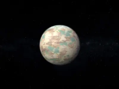 Alien Planet 02 Low-poly 3D model