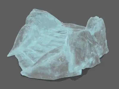 Ice Rock Stair Low-poly 3D model
