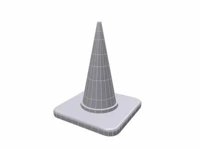 Traffic Cones Low-poly 3D model