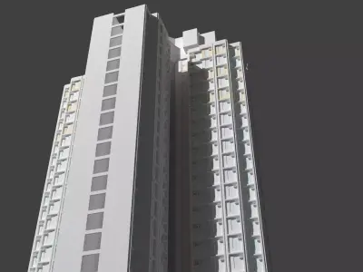 Hong Kong Apartment Building       Concorde Type 3D model