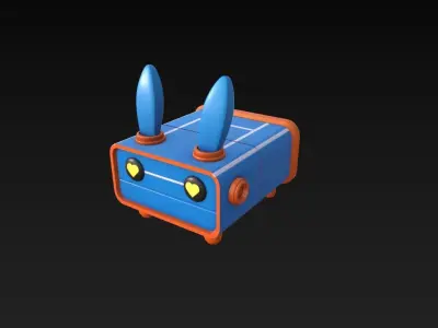 Robot Character - 4 -Textured Low-poly 3D model