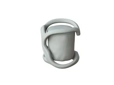 SciFi Shape Object Low Poly Low-poly 3D model 17