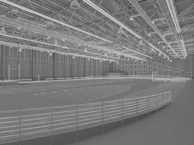 Gym Athletics Indoor Interior  Low-poly 3D model